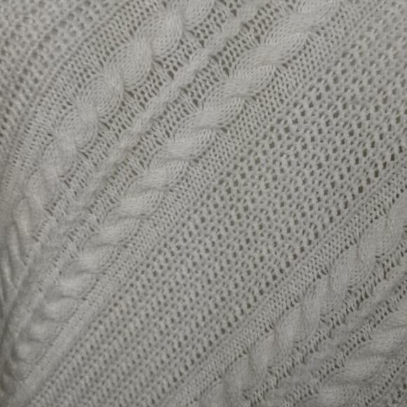 New York and Company Cream Cable Knit Sweater Size Medium - Picture 10 of 14